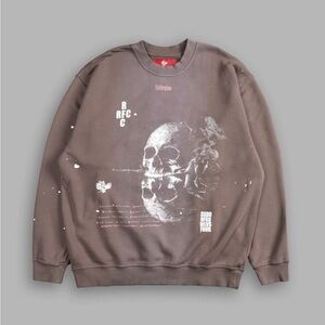 NEW XXL CIVIL REGIME NFGU LONDON CREWNECK IN MOJAVE BROWN SUN FADE